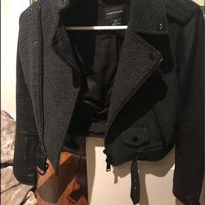 Never worn Club Monaco Black Leather Jacket